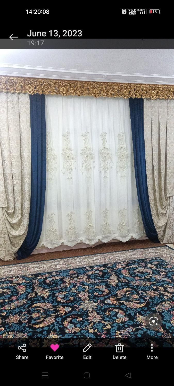 دو عدد پرده یکی نو یکی استفاده شده|پرده، رانر، رومیزی|شوشتر, |دیوار