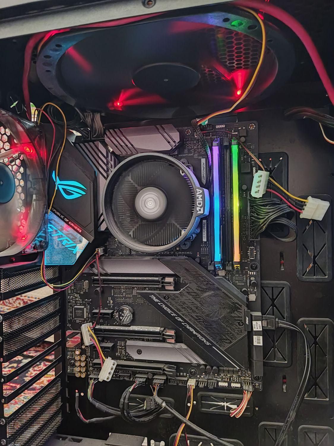 کیس گیمینگ و رندرینگ حرفه ای x570-F ROG + 3400G|رایانه رومیزی|تهران, سعادت‌آباد|دیوار