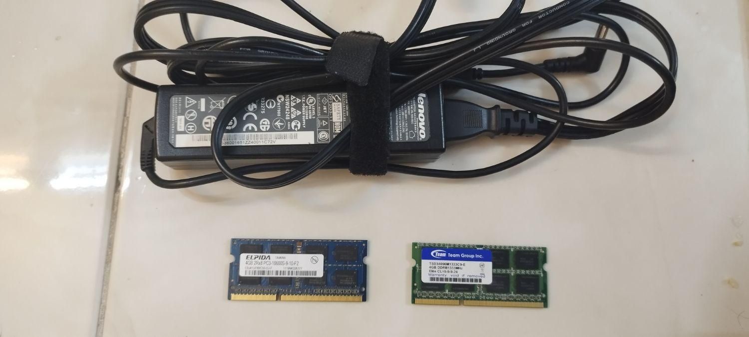 شارژر لبتاب لنوا و رم ۴ گیگ ddr3|قطعات و لوازم جانبی رایانه|تهران, آرژانتین|دیوار