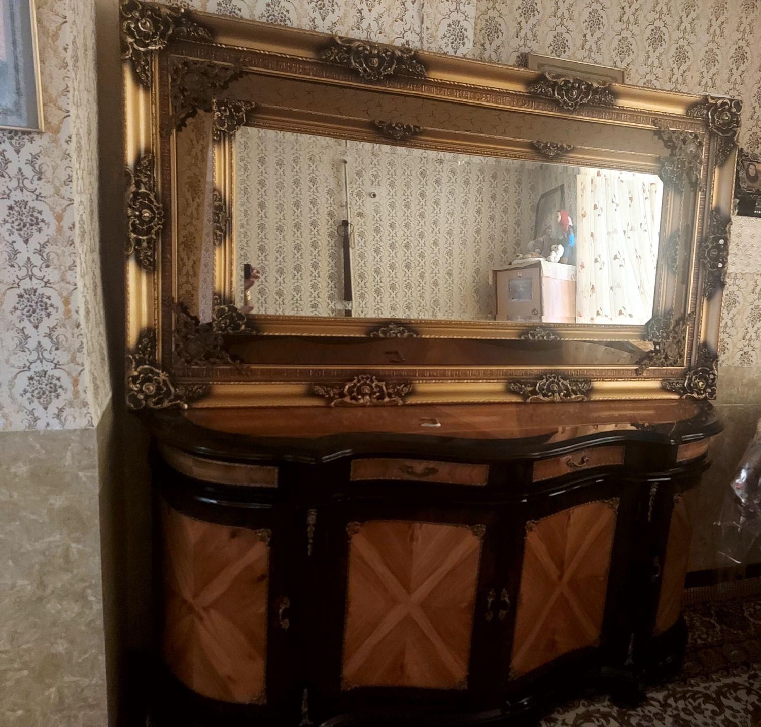 آینه و کنسول سلطنتی|بوفه، ویترین، کنسول|مرودشت, ژیان|دیوار