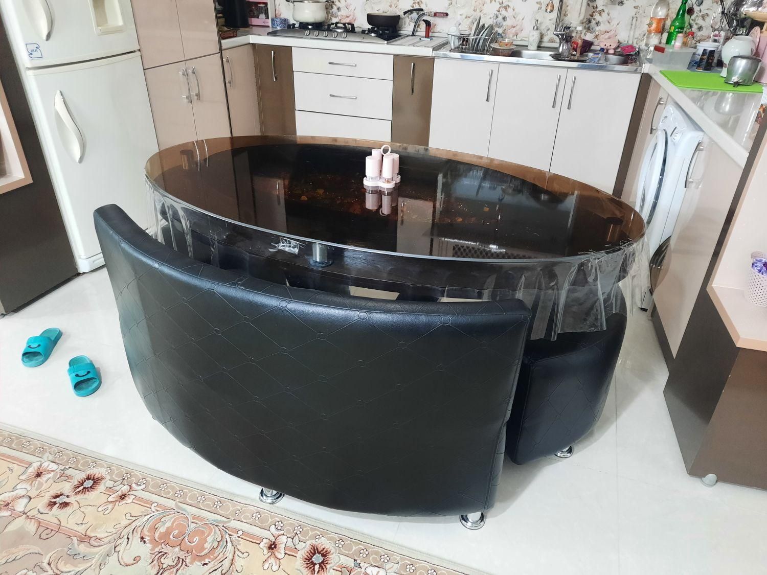 میز مبلی نهار خوری ۴ نفره|میز و صندلی غذاخوری|اسفراین, |دیوار