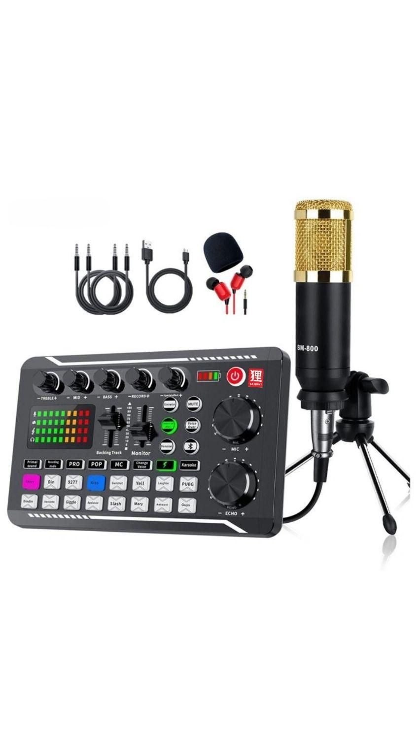 میکروفون کندانسر Bm800 با کارت صدای Tanuki F998|دوربین عکاسی و فیلم‌برداری|تهران, ایرانشهر|دیوار