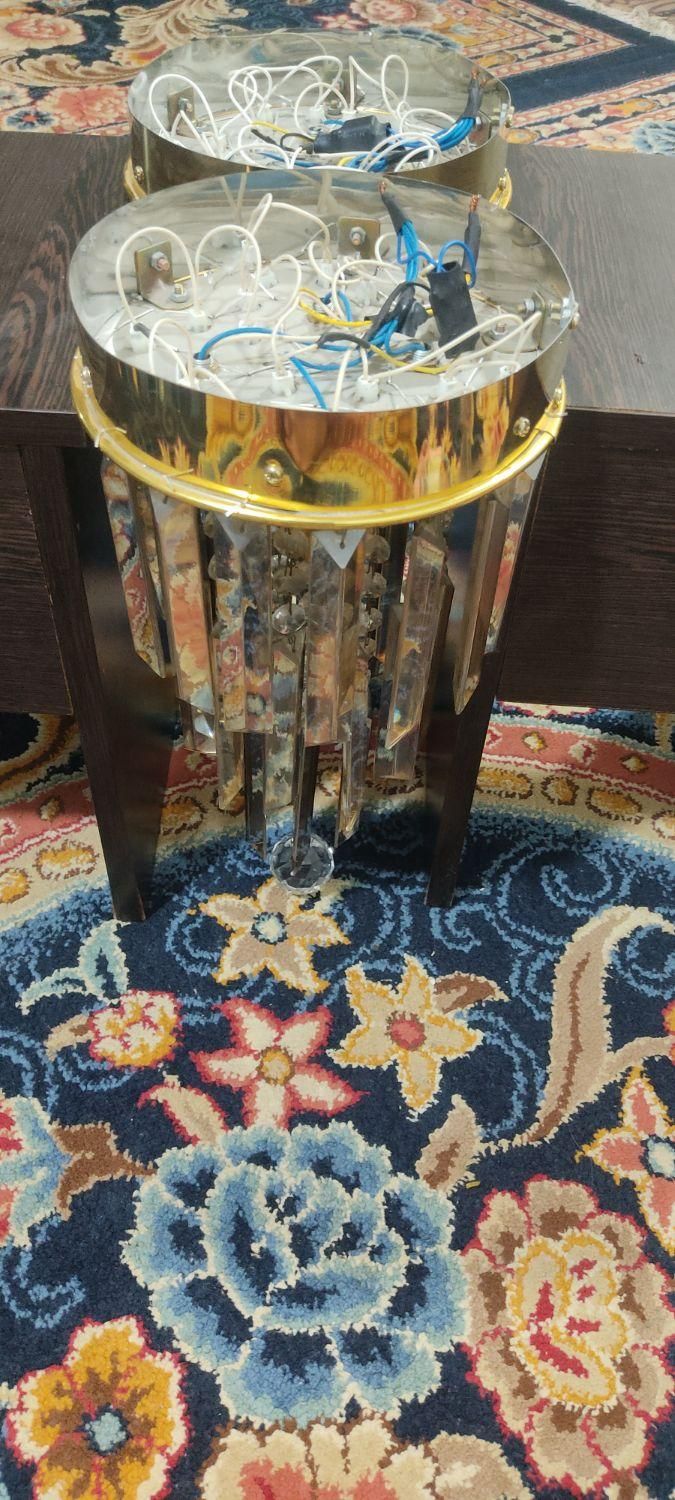 فروش ست لوستر کریستالی شیک|لوستر و چراغ آویز|یاسوج, |دیوار