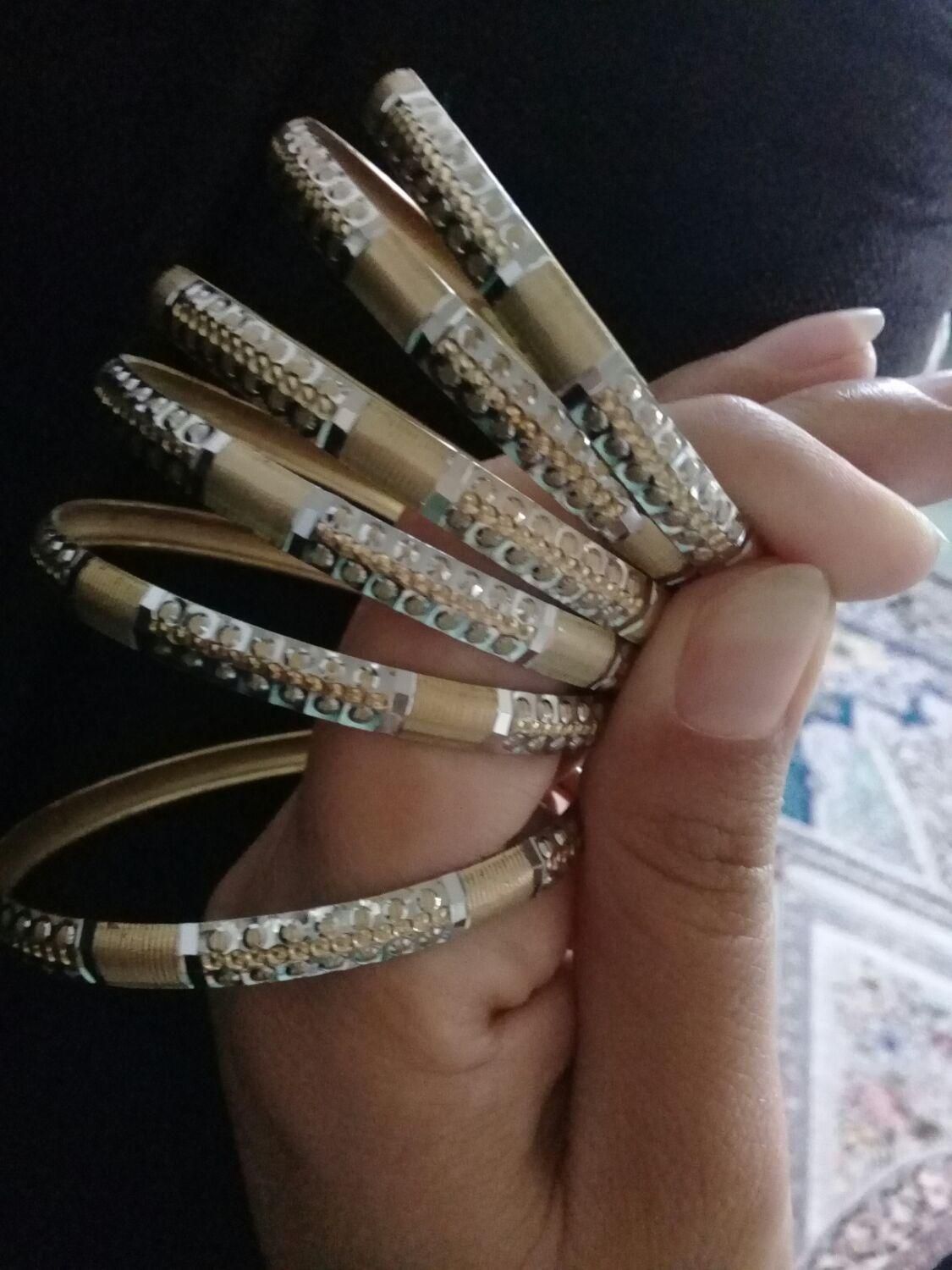 ۶عدد النگو رنگ ثابت شماره دو زنانه|بدلیجات|بروجن, |دیوار