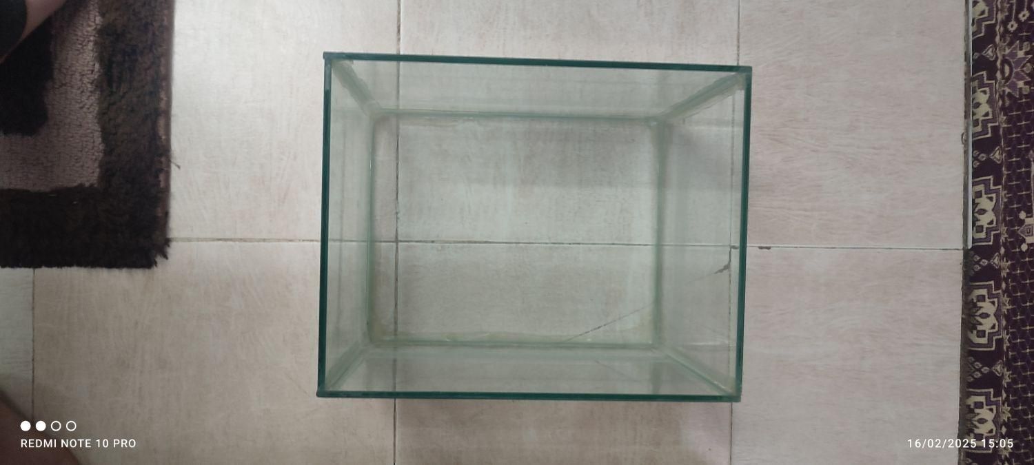 شیشه آکواریوم ۲۵ لیتری|ماهی|سنندج, |دیوار