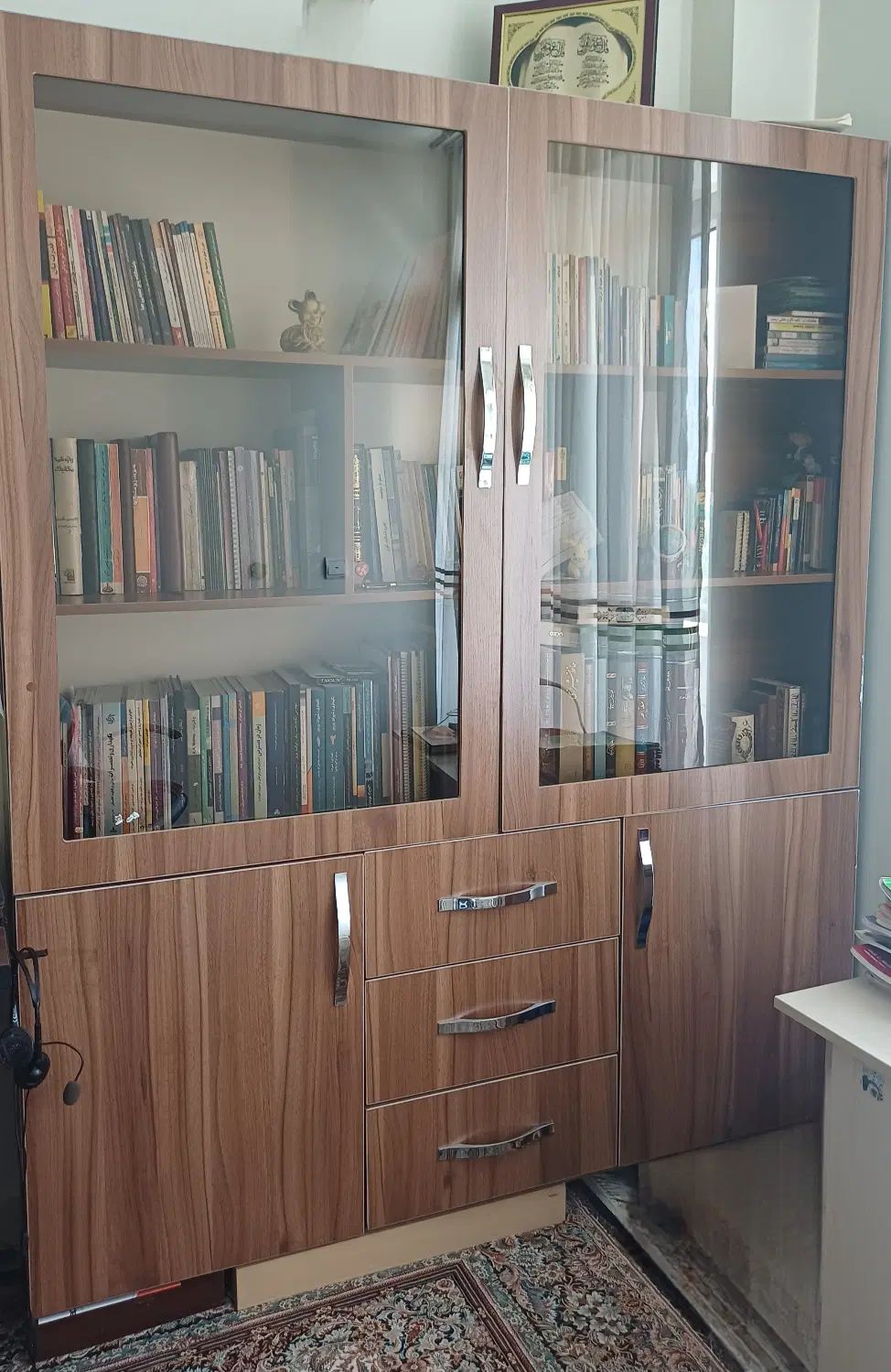 کتابخانه بزرگ چوبی|کتابخانه، شلف، قفسه‌های دیواری|تهران, والفجر|دیوار