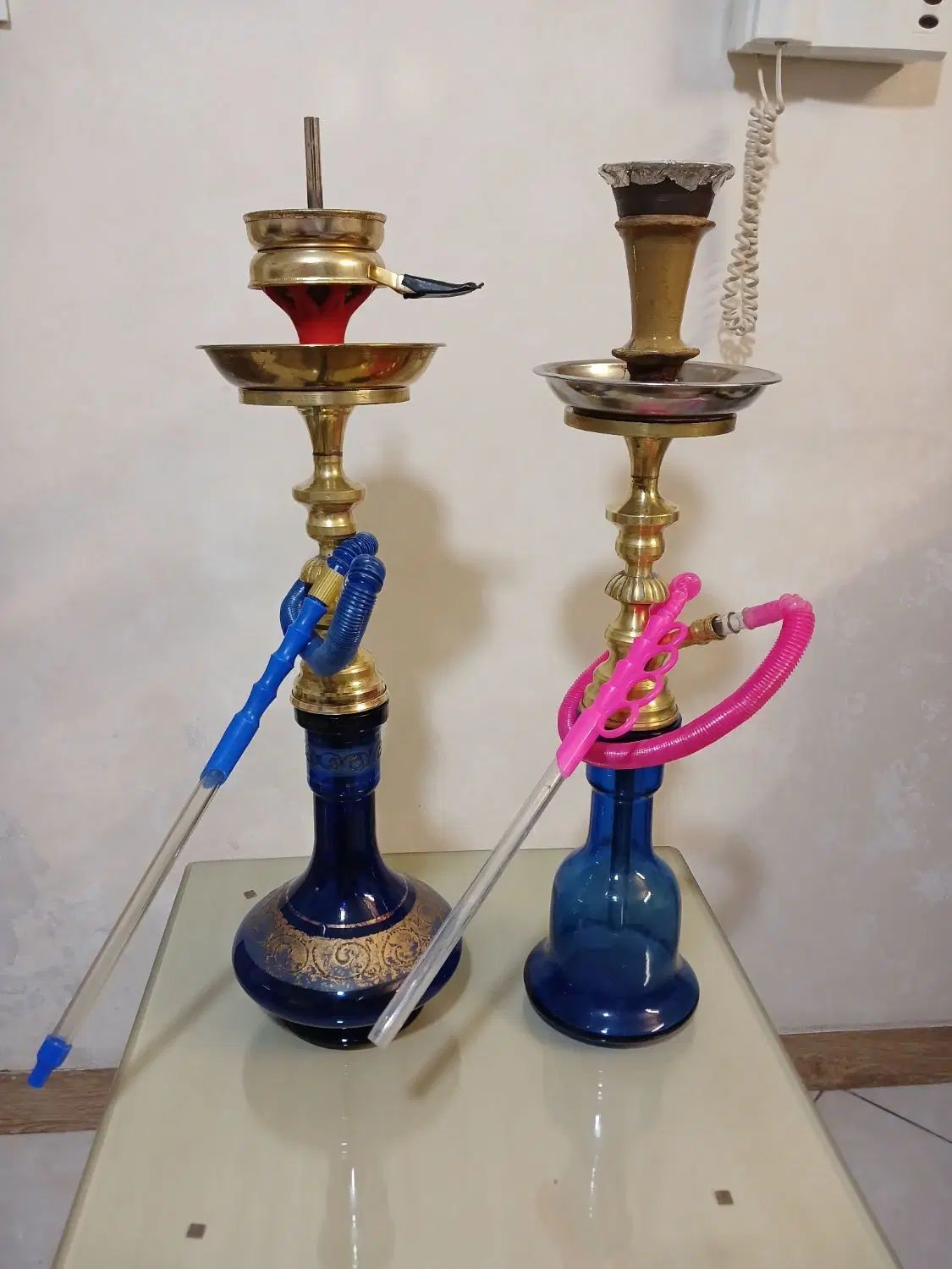 2 عدد قلیان تنه برنجی سالم  و کامل|کلکسیون و سرگرمی|تهران, هفده شهریور|دیوار