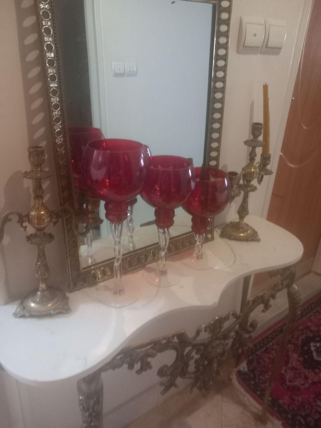 آیینه شمعدان برنز اصل|آینه|بروجرد, |دیوار