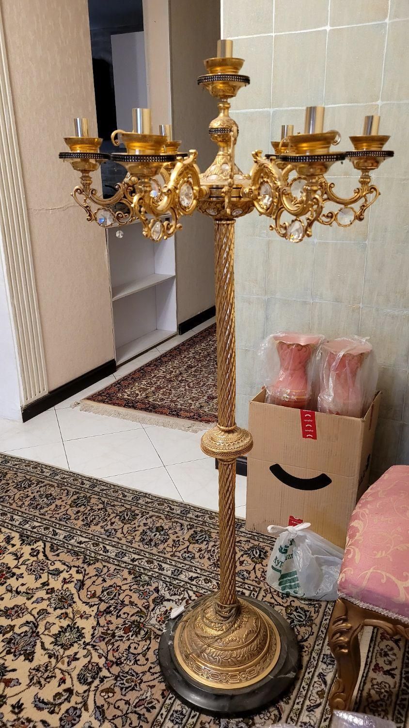 آباژور ایستاده رز گلد|چراغ خواب و آباژور|تهران, کامرانیه|دیوار