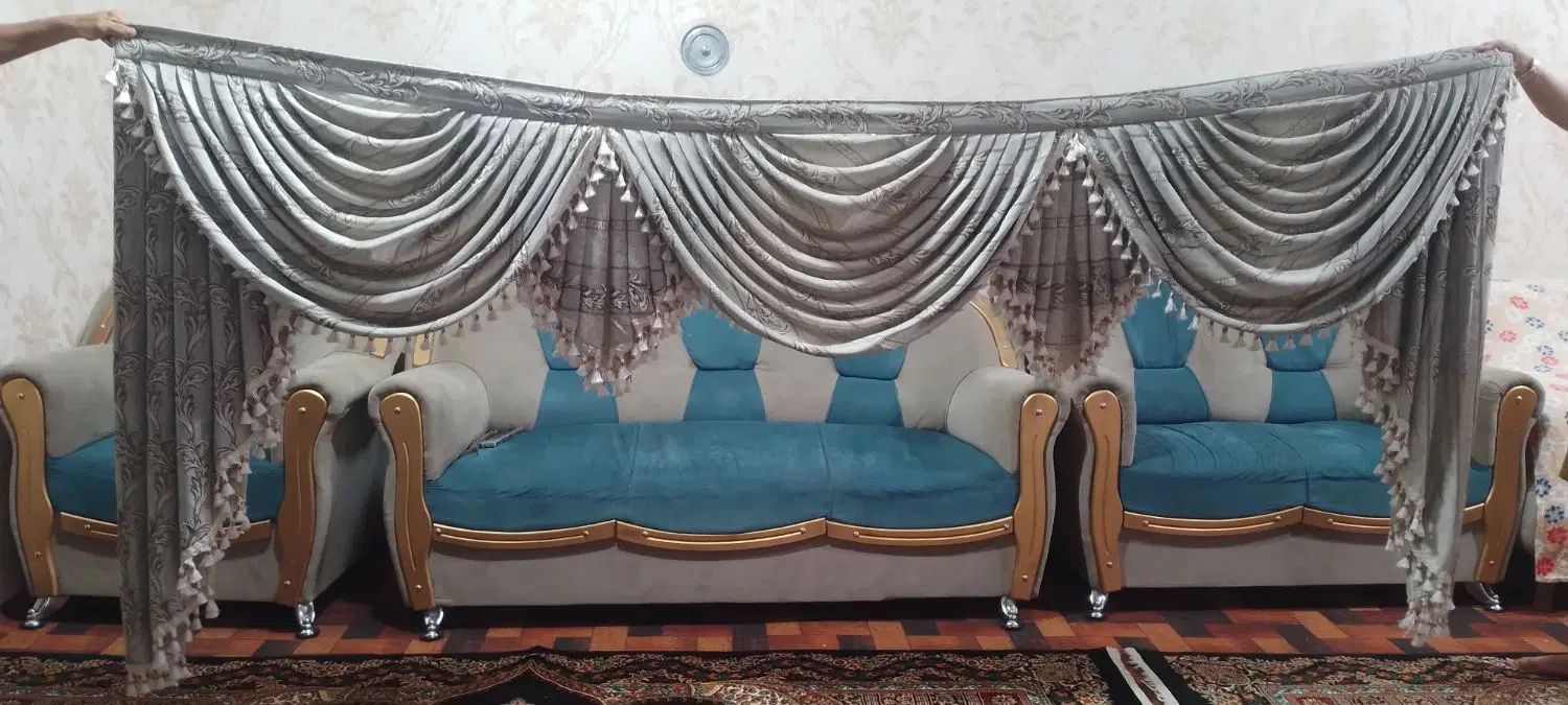با سلام پرده والن دار مخصوص پذیرای۳مترعرض|پرده، رانر، رومیزی|ارومیه, |دیوار