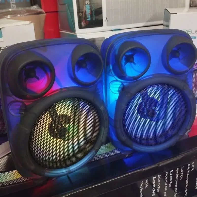 اسپیکر 4 اینچ شیشه ای مجهز به RGB باتری بزرگ|سیستم صوتی خانگی|کرج, کیانمهر|دیوار