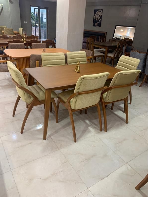 ناهارخوری ۶ نفره تهیه شده از چوب راش موجود با رنگ|میز و صندلی غذاخوری|آمل, |دیوار