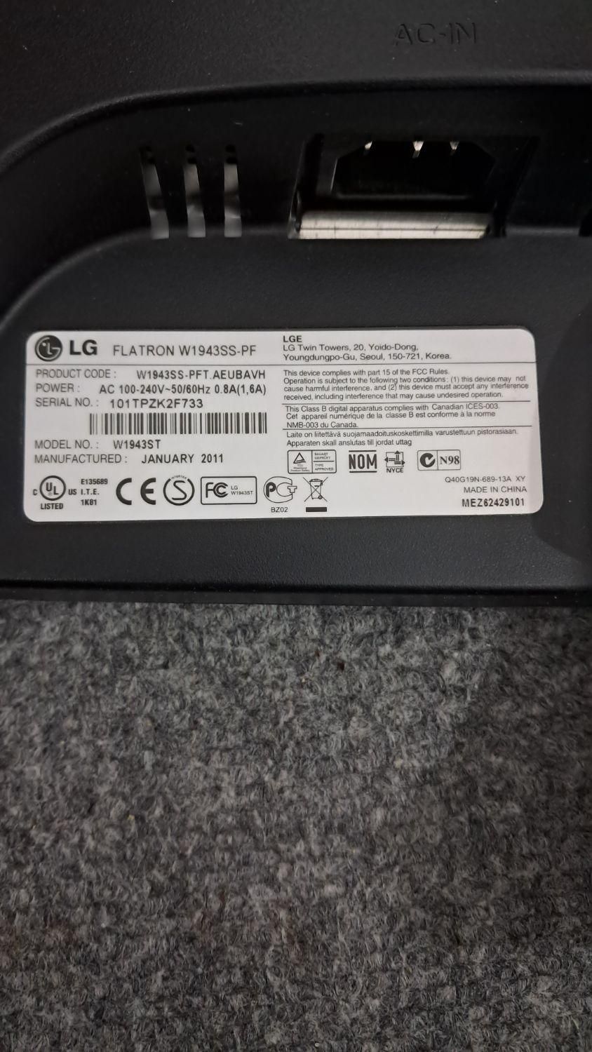 مانیتور 19 اینچ LG|قطعات و لوازم جانبی رایانه|بندر کنگان, |دیوار