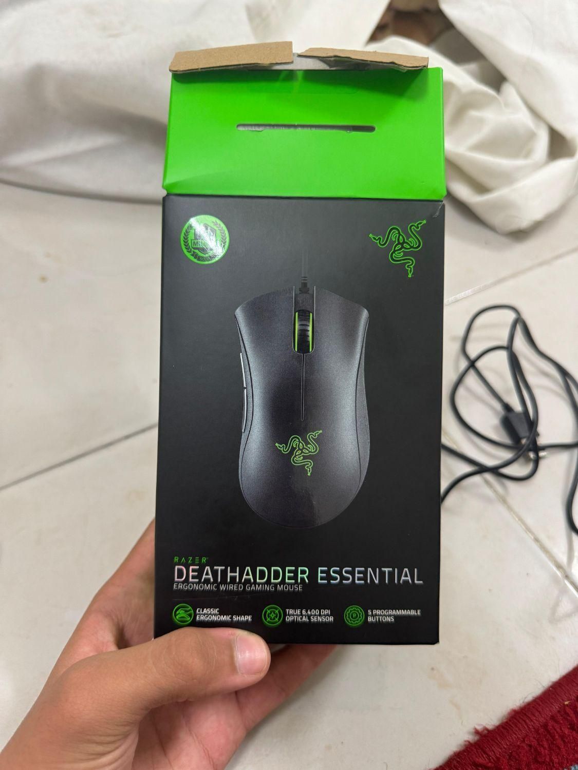 موس razer deathadder essential ۲ هفته استفاده شده|قطعات و لوازم جانبی رایانه|مشهد, ده دی|دیوار
