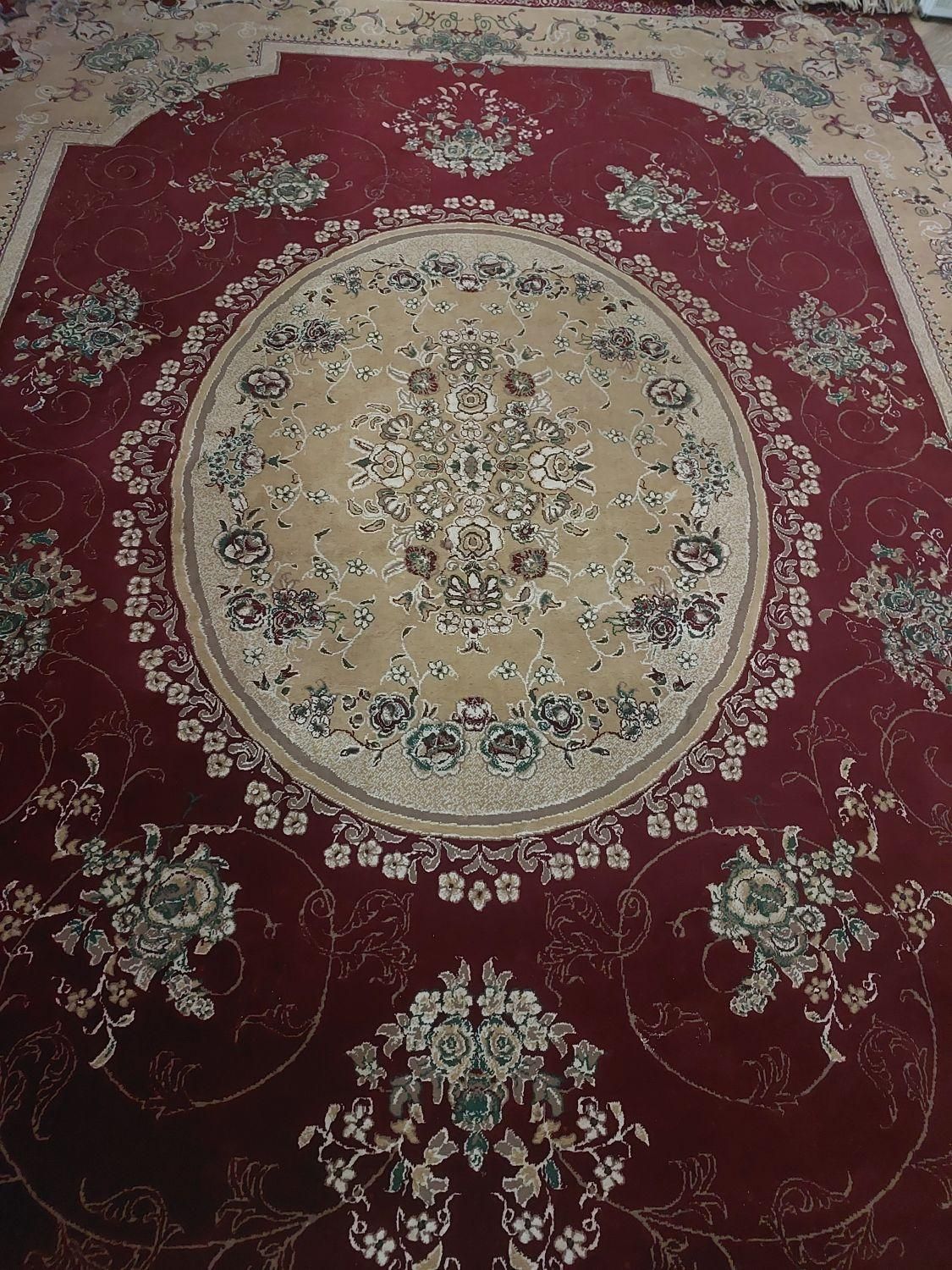 فرش ۱۲ متری قرمز و قالیچه دستی قرمز|فرش|خواف, |دیوار