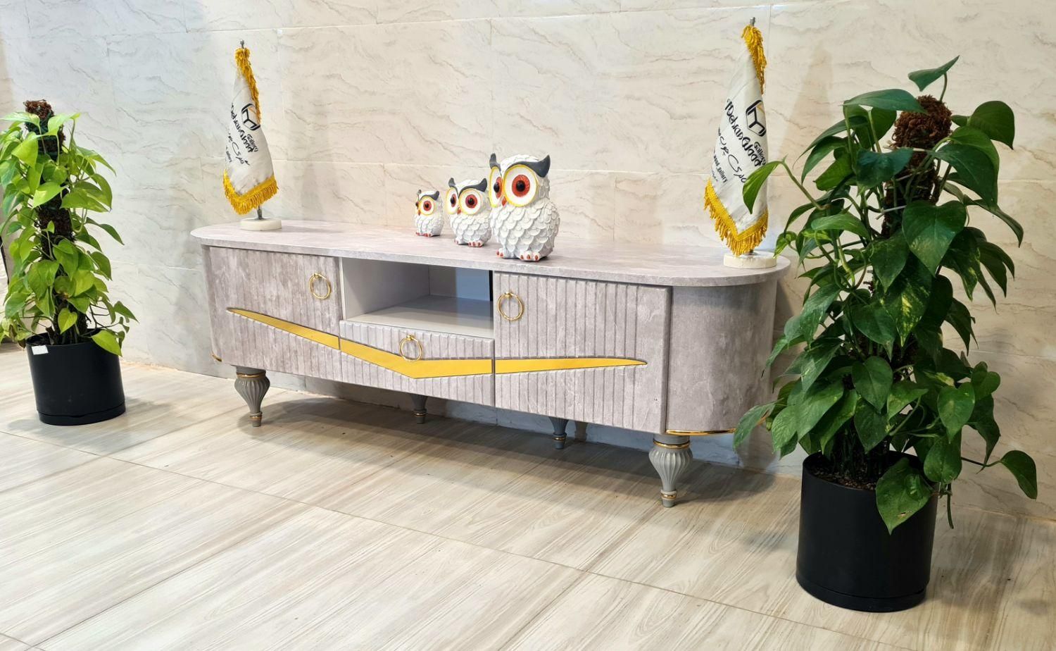 میز تلویزیون بغل گرد طرح خطی میز وکیوم FRP شرکتی|میز تلویزیون|مشهد, خواجه ربیع|دیوار