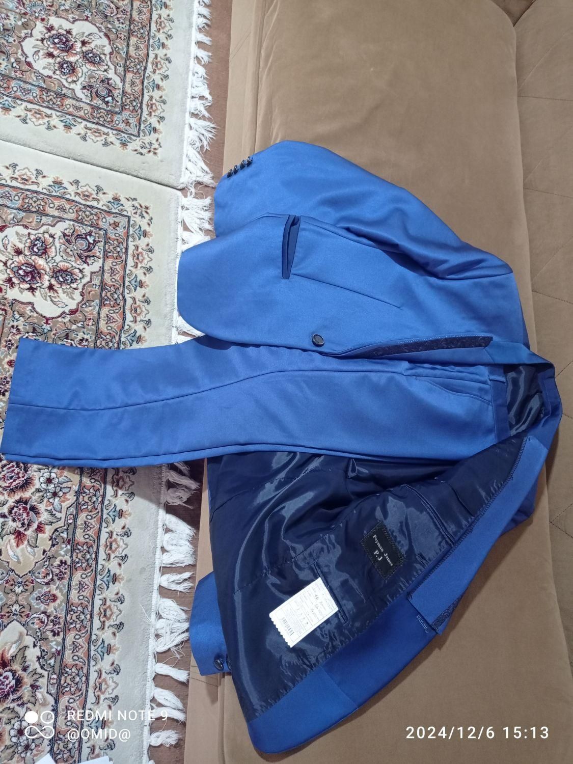 کت شلوار مردانه رنگ آبی کاربونی|لباس|قزوین, |دیوار