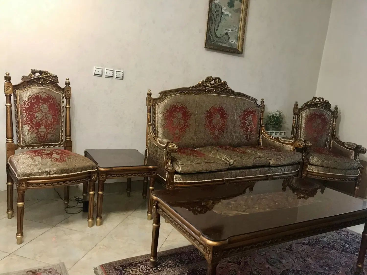 فروش مبلمان استیل ۹ نفره به همراه میز نهارخوری|مبلمان خانگی و میز عسلی|رشت, شهریاران|دیوار