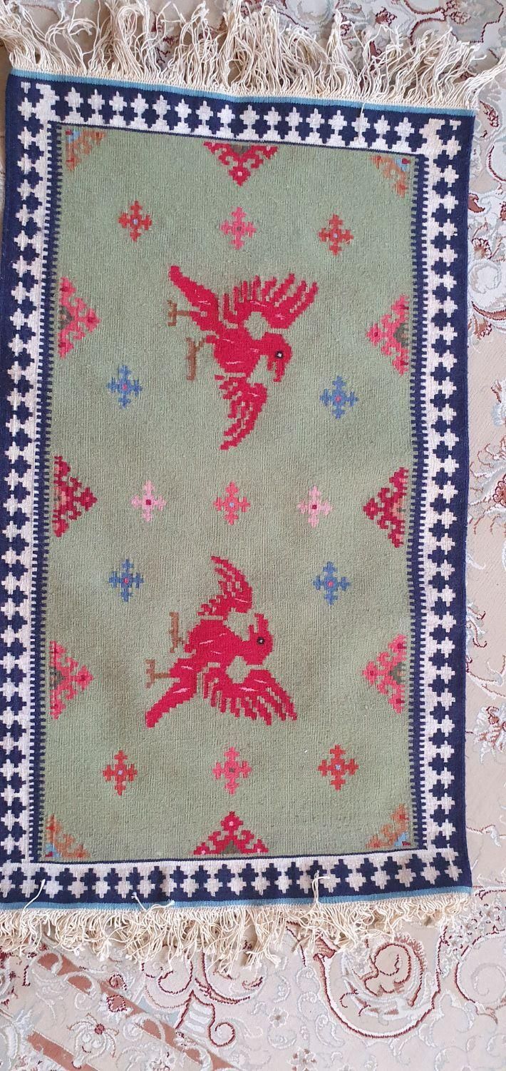 گلیم دست بافت سوزنی،پشم گوسفند بختیاری|گلیم، جاجیم، گبه|اصفهان, همت‌آباد|دیوار