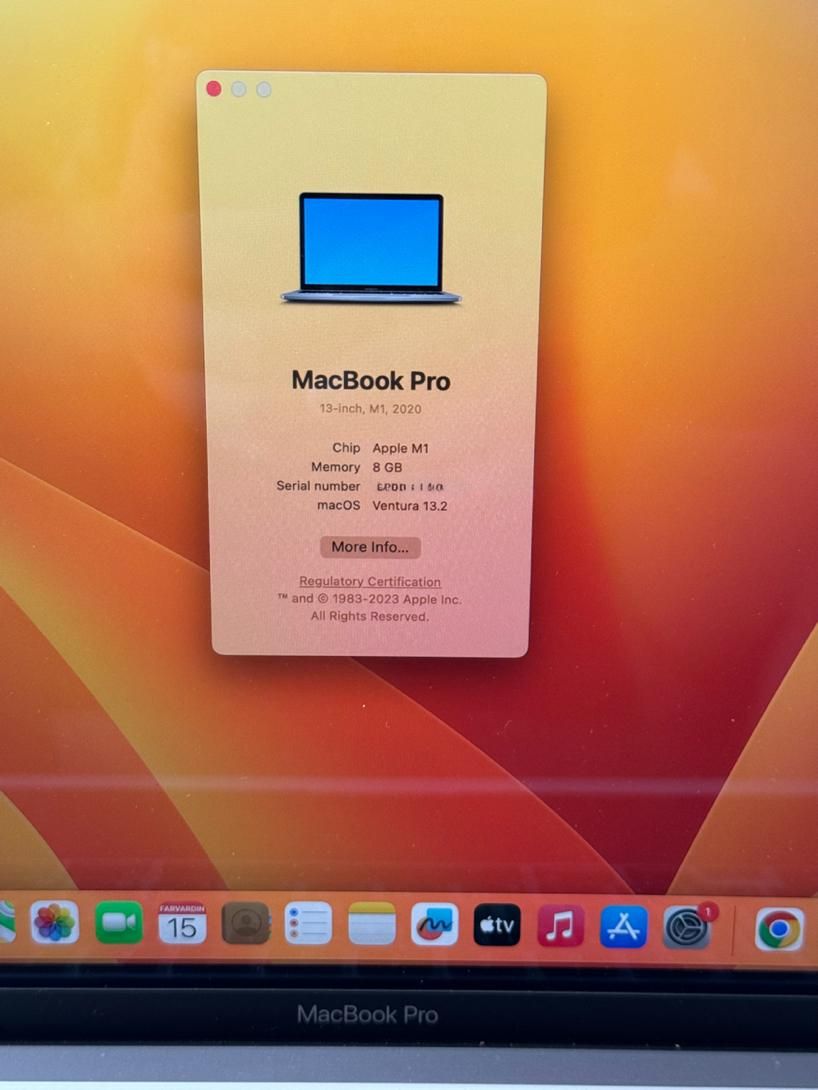 Macbook pro m1 2020 256gig/ مک بوک پرو ۲۰۲۰|رایانه همراه|مشهد, سجاد شهر|دیوار
