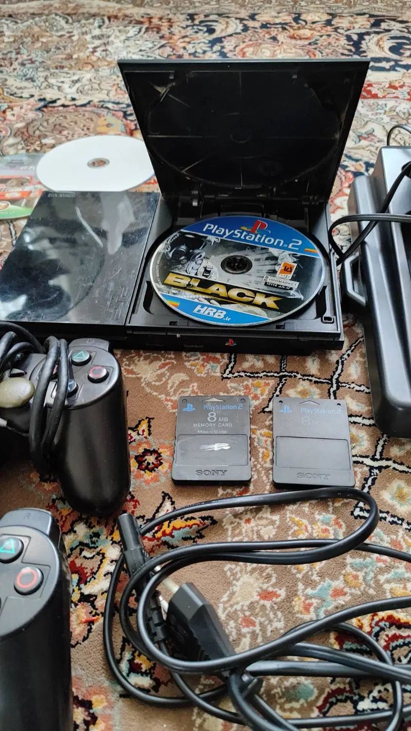 ps2 به همراه وسایل جانبی|کنسول، بازی ویدئویی و آنلاین|تهران, مسعودیه|دیوار