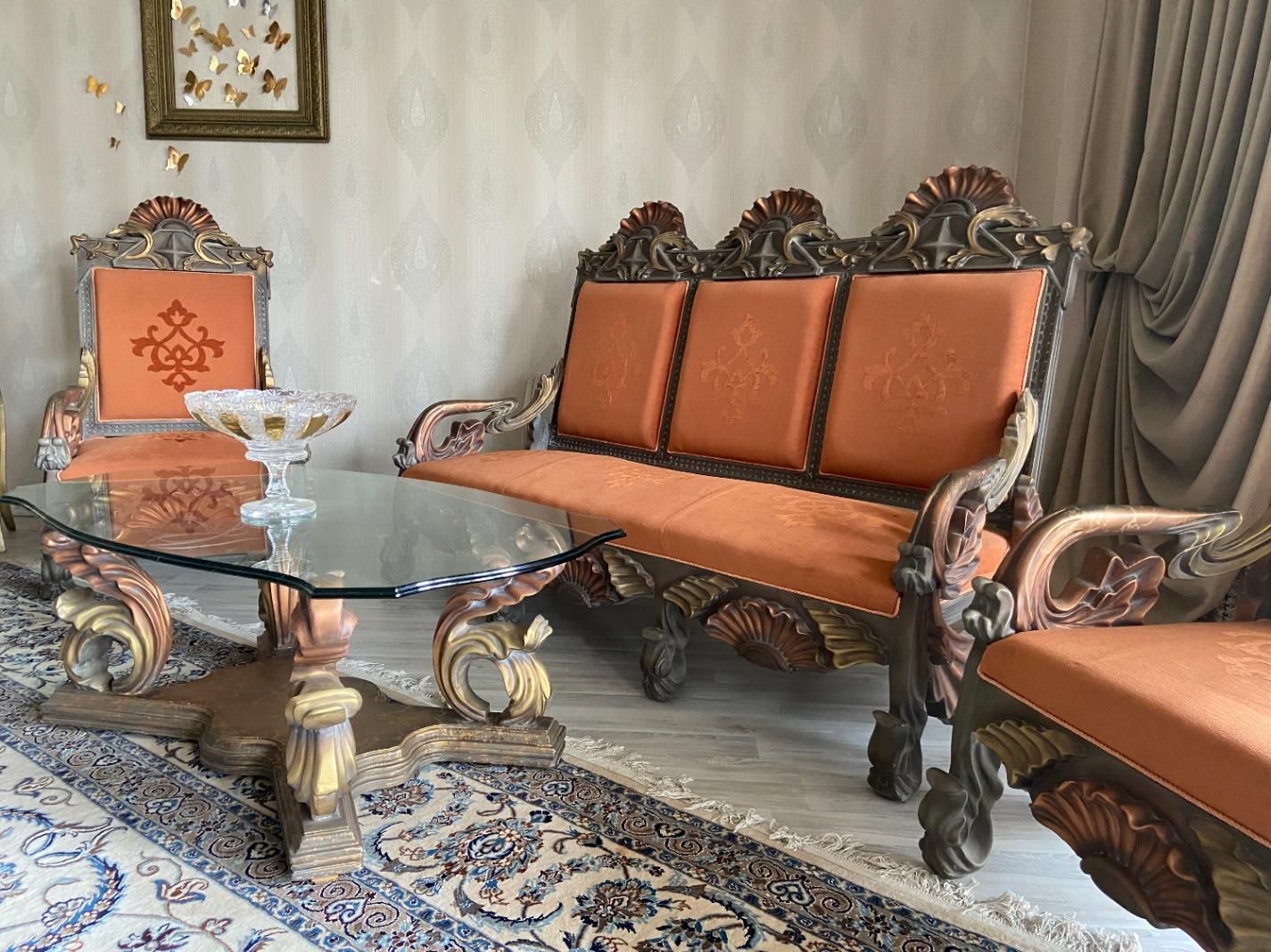 مبلمان استیل  ۹ نفره همراه با سرویس کامل میز ناهار|مبلمان خانگی و میز عسلی|اصفهان, لنبان|دیوار