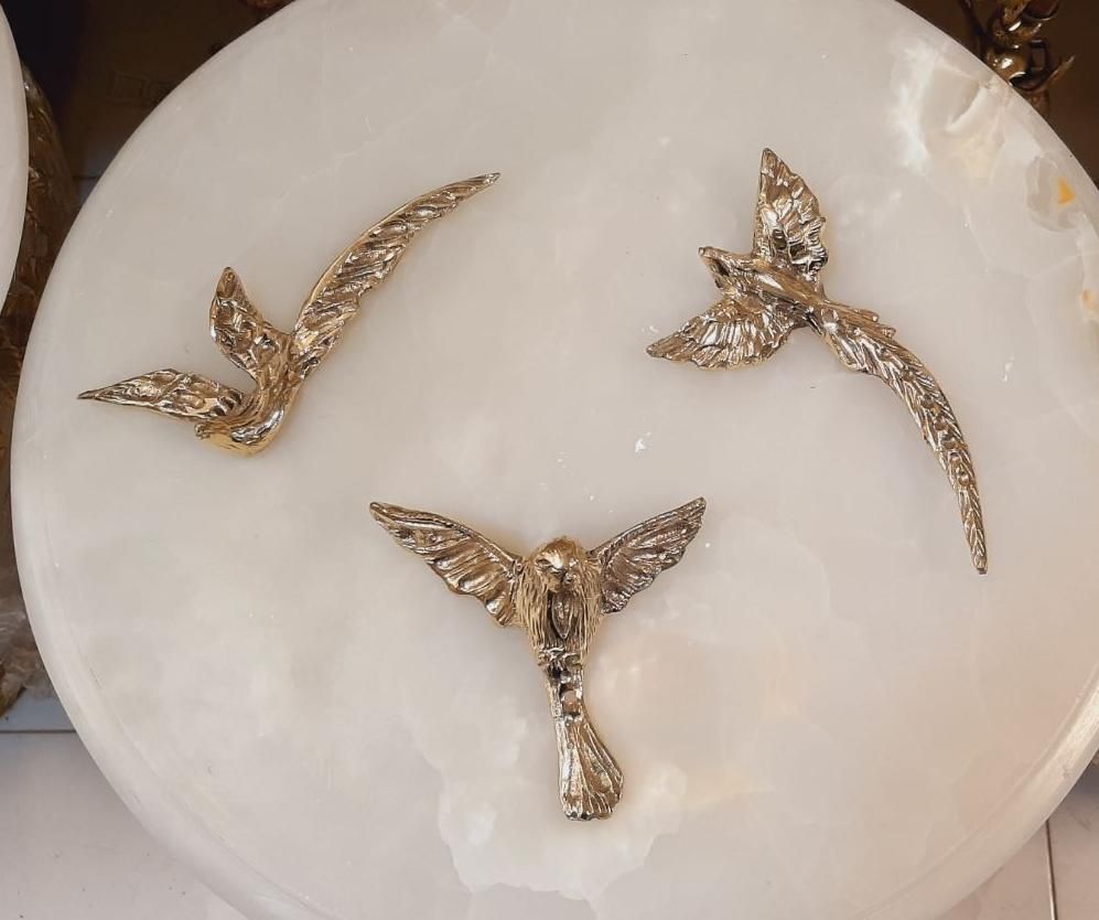 ست ۳تایی دیواری پرستو ۳بعدی برنز سوگلی|صنایع دستی و سایر لوازم تزئینی|زنجان, |دیوار