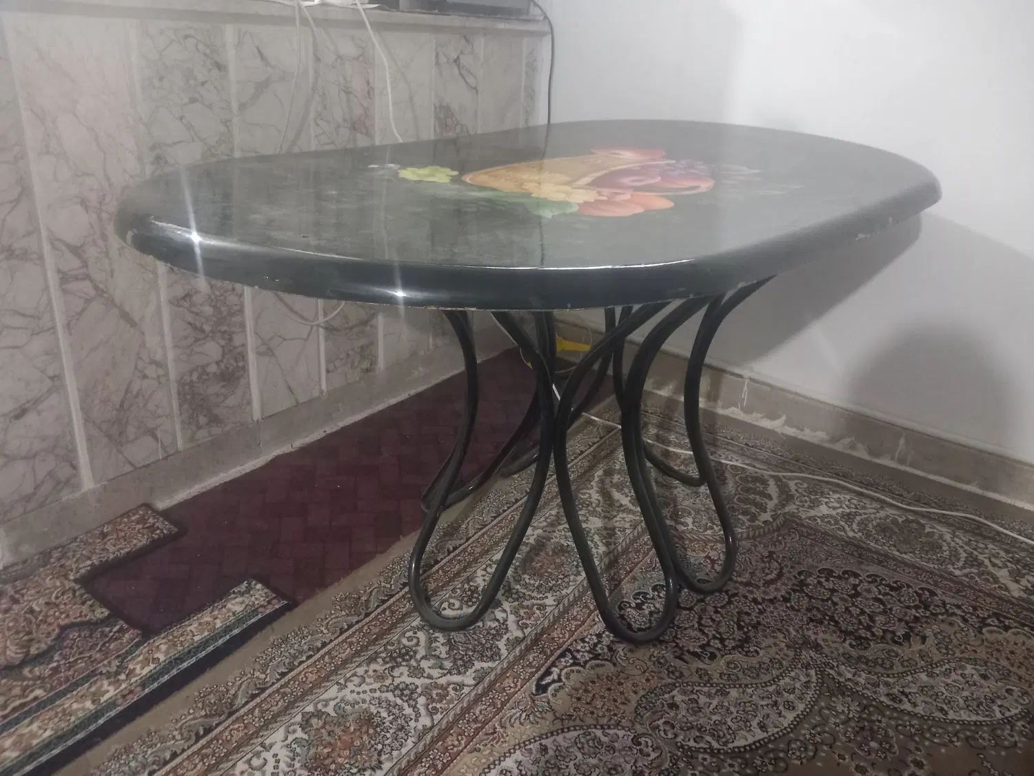میز نهار خوری پایه فلزی|میز و صندلی غذاخوری|مشهد, هنرستان|دیوار