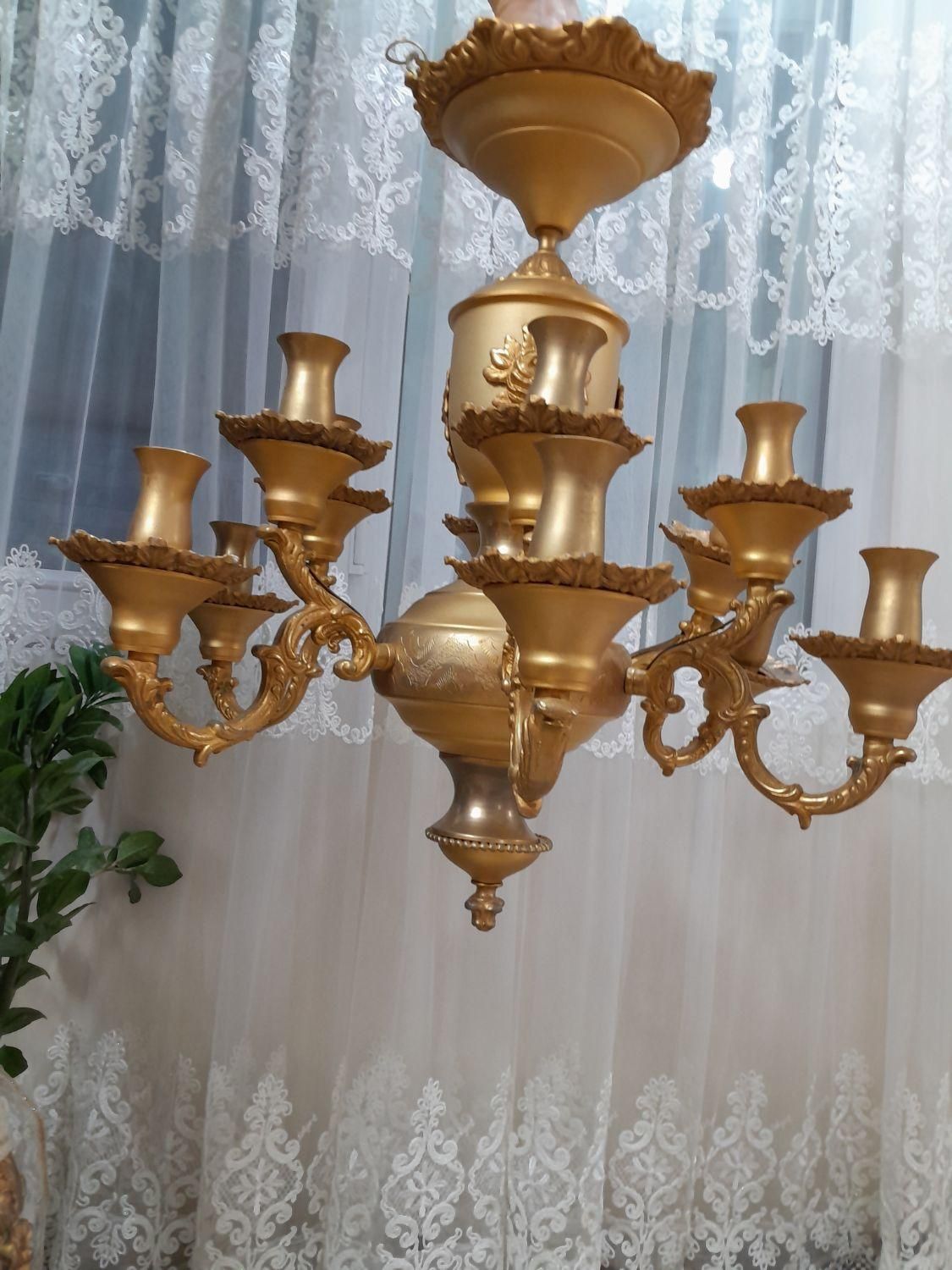 لوستر آبکاری طلا|لوستر و چراغ آویز|تهران, یاخچی‌آباد|دیوار