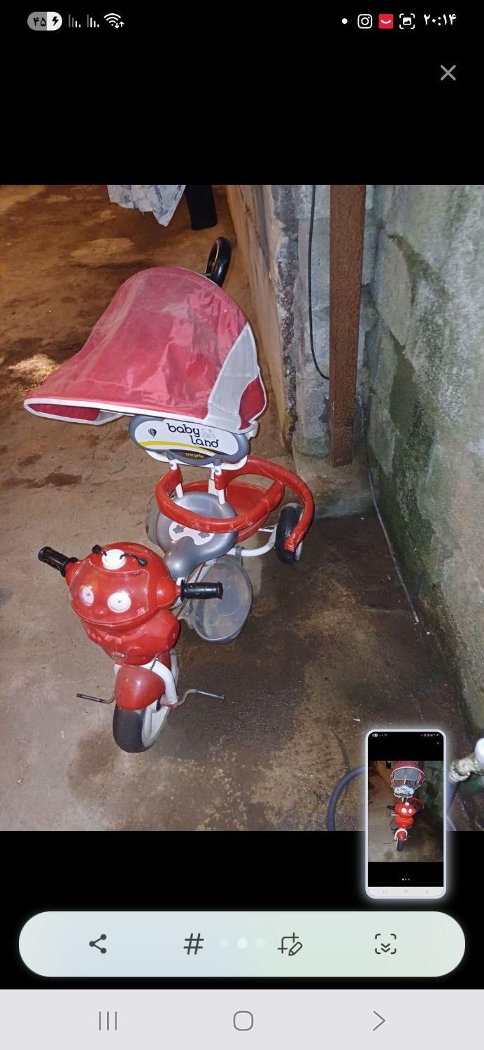 سه چرخه کودک|دوچرخه، اسکیت، اسکوتر|لاهیجان, بوجایه|دیوار