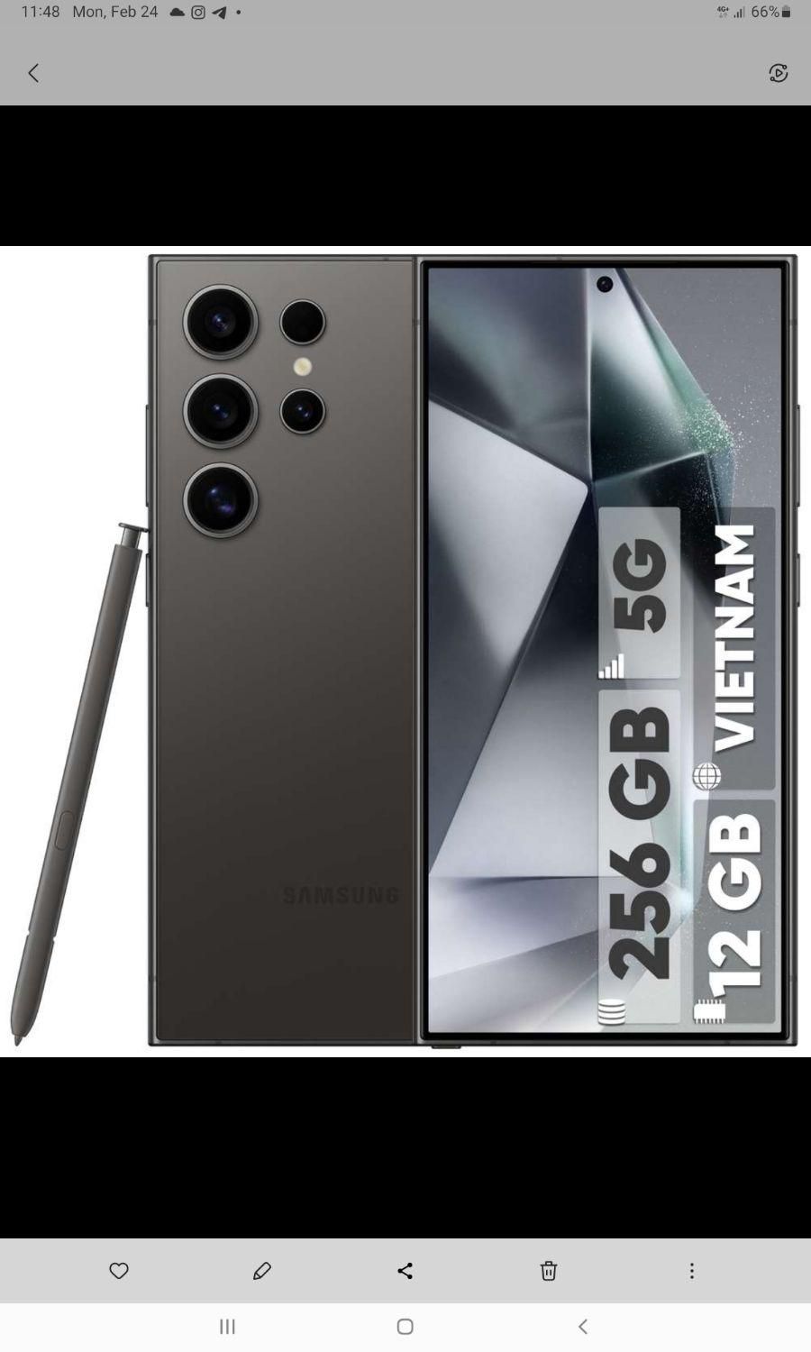 سامسونگ Galaxy S24 Ultra با حافظهٔ ۲۵۶ گیگابایت|موبایل|تهران, ظفر|دیوار