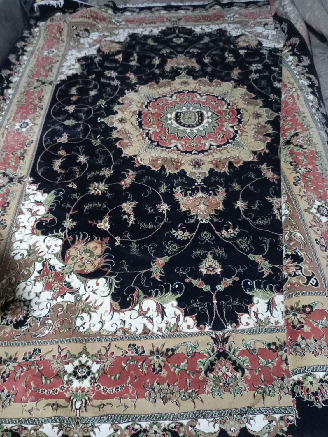 فرش۱۲متری سرمه‌ای|فرش|کوهدشت, |دیوار