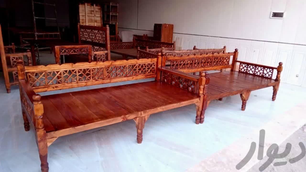 تخت/تخت/تخت‌ سنتی 4 نفره/ باغی ویلایی|مبلمان خانگی و میز عسلی|اراک, |دیوار