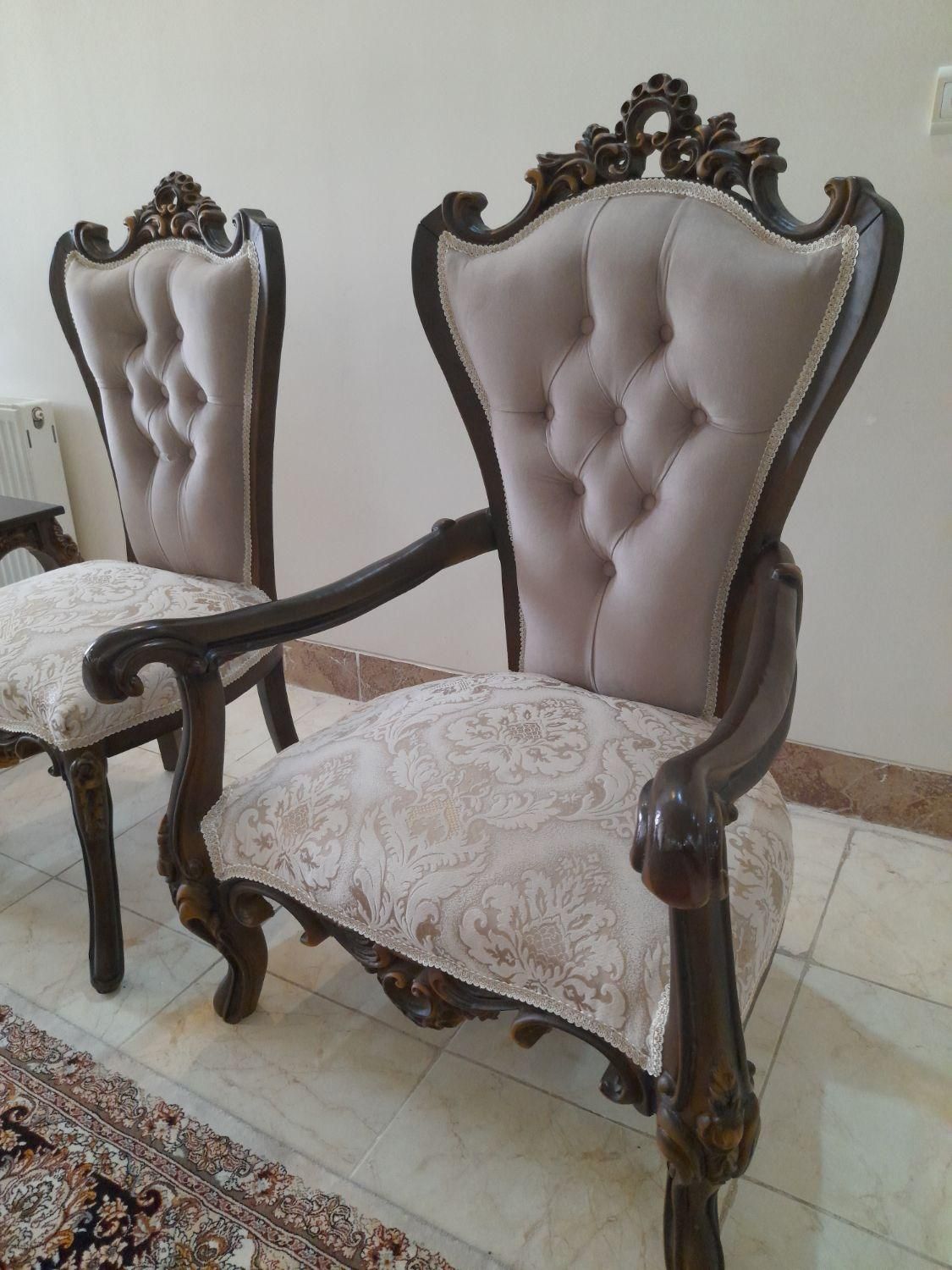 مبل سلطنتی چوب راش|مبلمان خانگی و میز عسلی|گلپایگان, |دیوار