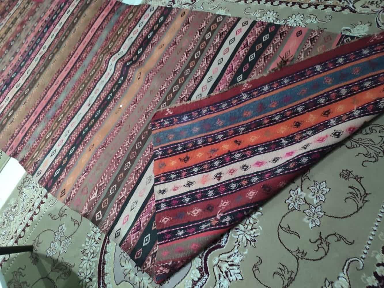 جاجیم  ۱۴۰×۴۲۰ سانتیمتر  با قدمت ۷۰ ساله|گلیم، جاجیم، گبه|گلستان (تهران), |دیوار