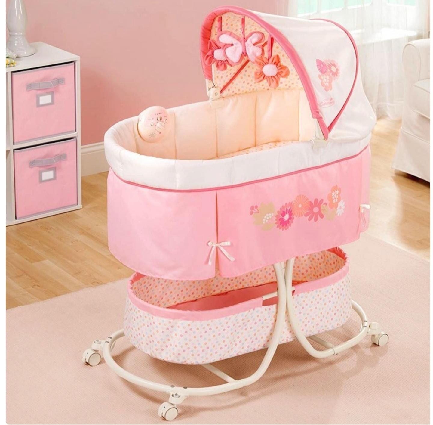 تخت کنار مادر گهواره موزیکال|تخت و صندلی بچه|تهران, نیروی هوایی (پیروزی)|دیوار