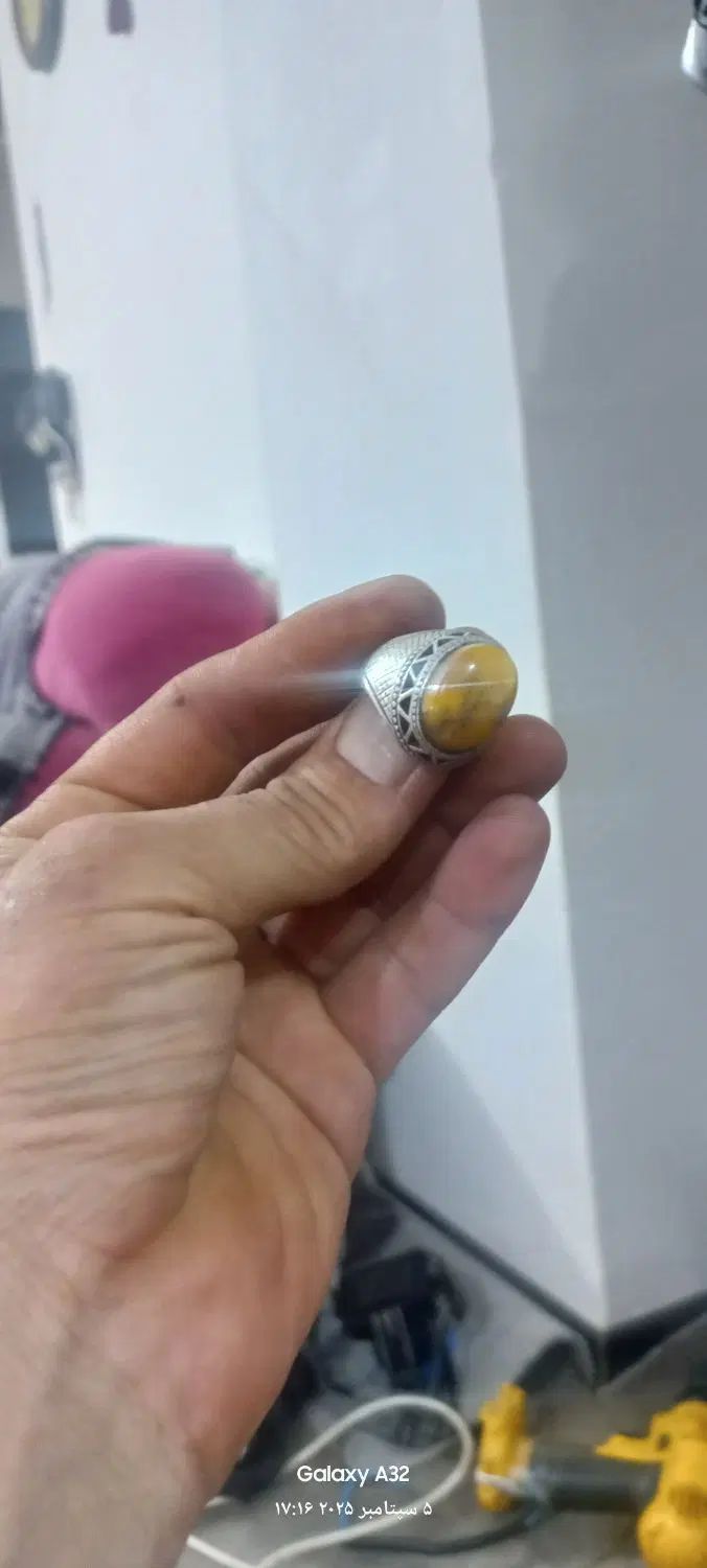 انگشتر قدیمی کم یاب با تسبیح سنگ عقیق  سنگ کم‌یاب|جواهرات|کرج, منطقه ویژه اقتصادی پیام|دیوار