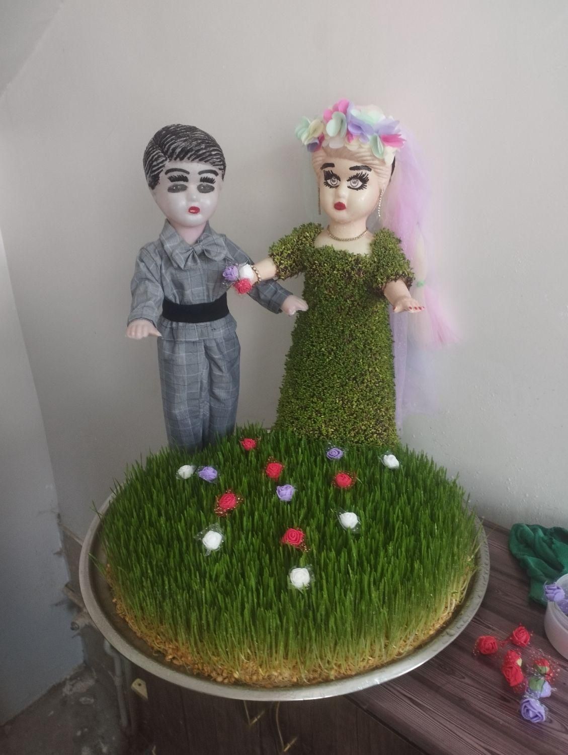 سبزه تپه ای و عروس داماد|گل و گیاه طبیعی|نورآباد, |دیوار