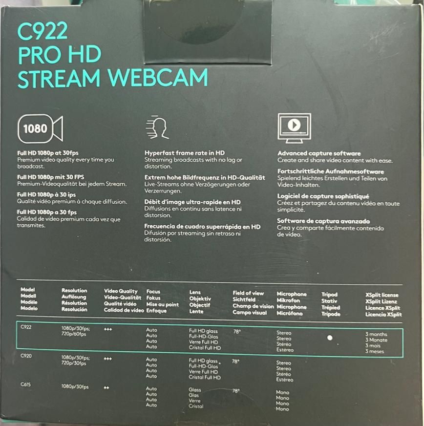 وبکم لاجیتک Logitech C922 Pro HD Stream Webcam|قطعات و لوازم جانبی رایانه|تهران, میرداماد|دیوار