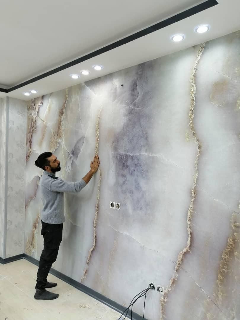 فروش و نصب کاغذ دیواری پوستر نقاشی گچ کاری بازسازی|خدمات پیشه و مهارت|اصفهان, ملک‌شهر|دیوار