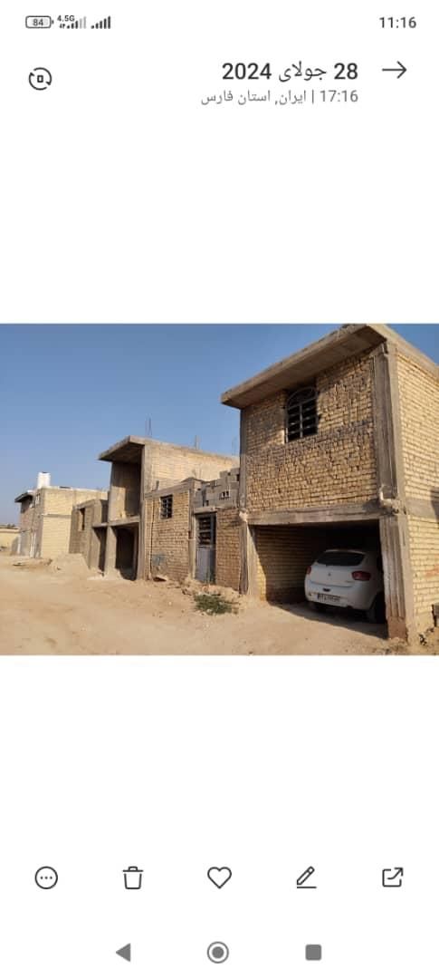 اسکلت  ویلایی ۱۲۰ متری ۲ خوابه تیون حومه شیراز|فروش خانه و ویلا|شیراز, بید زرد|دیوار