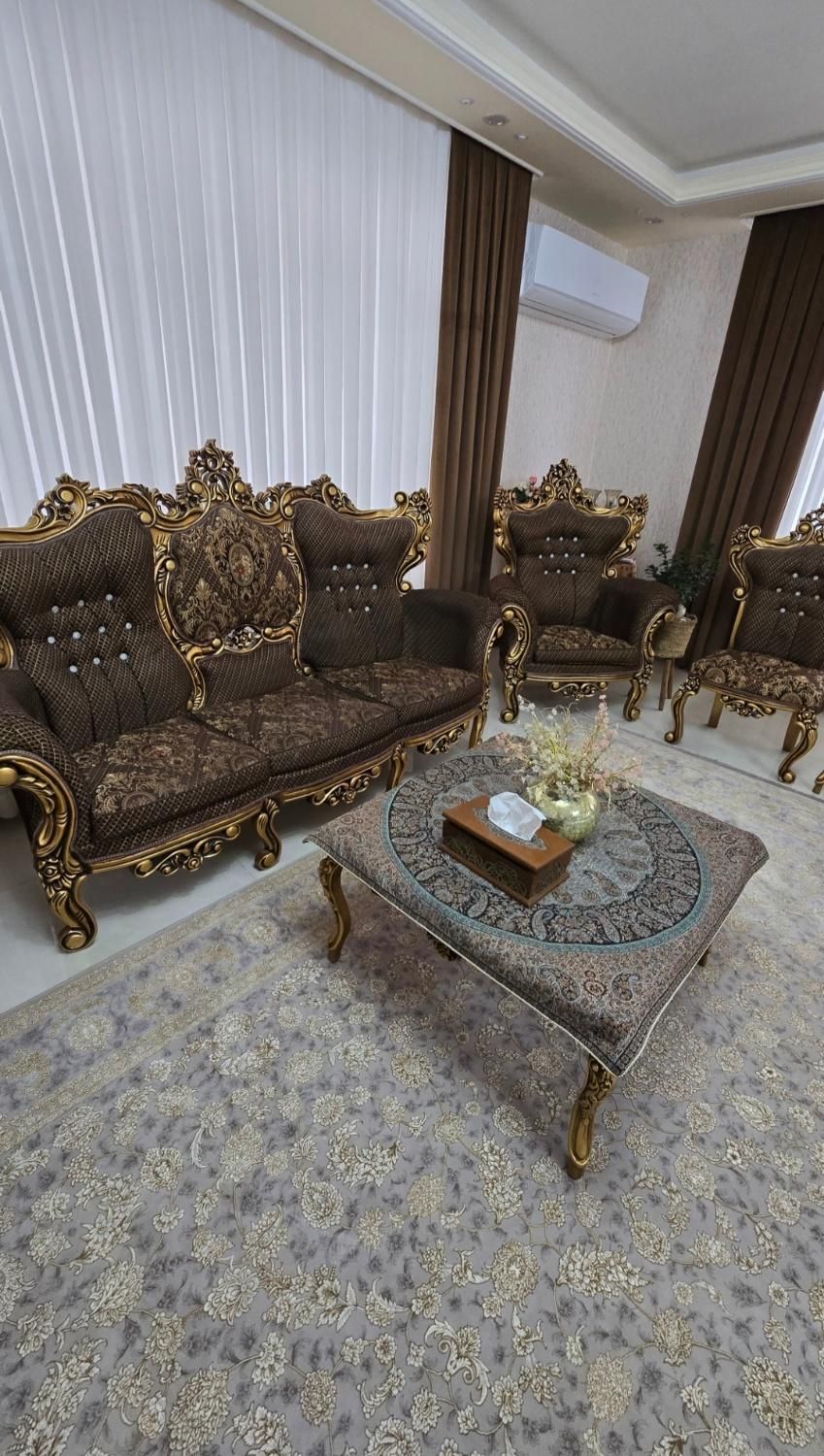 مبل سلطنتی ۹ نفره|مبلمان خانگی و میز عسلی|کنگاور, |دیوار