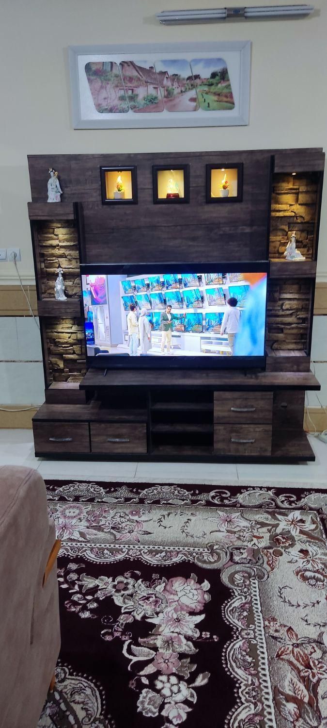 میز تلویزیون هالوژن دارMDFدست ساز|میز تلویزیون|گرگان, |دیوار
