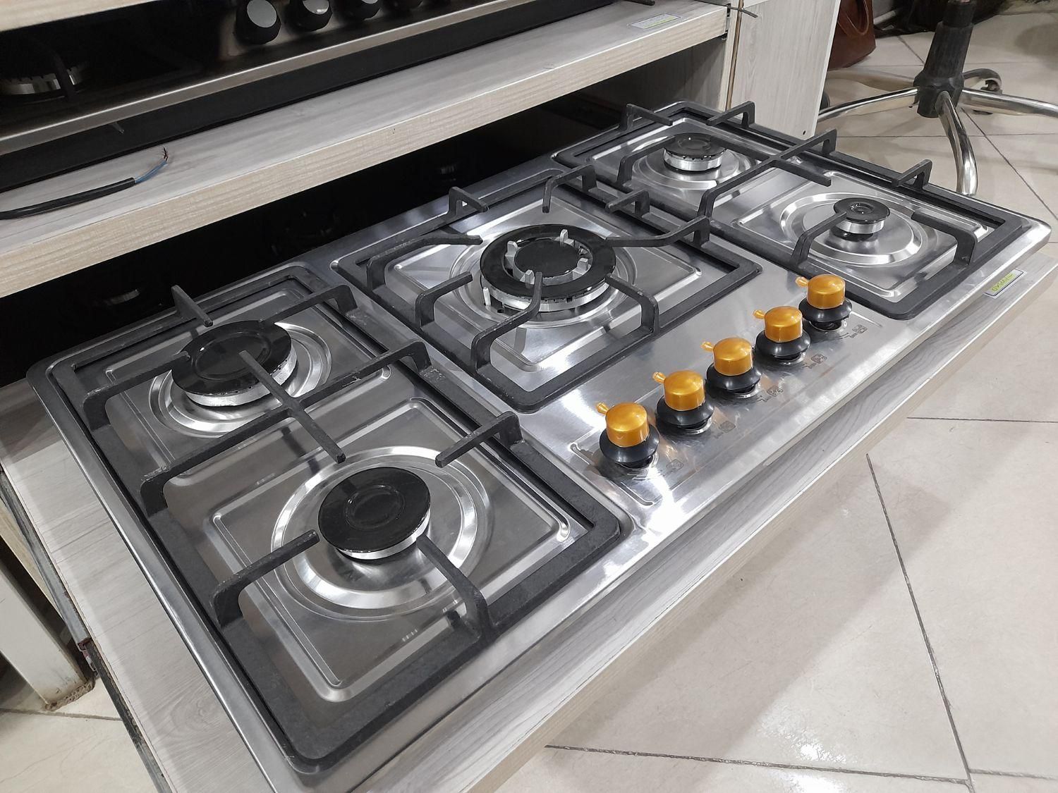 گاز صفحه ای استیل ۵ شعله * اثاث مارکت|اجاق گاز و لوازم برقی پختوپز|سیرجان, |دیوار