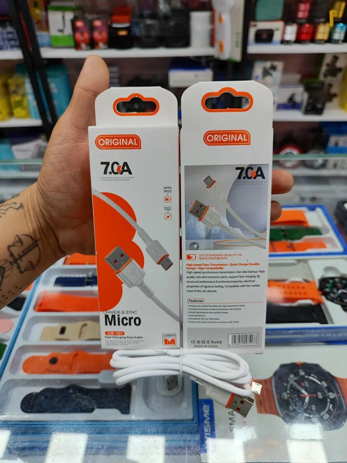 کابل شارژ اصلی میکرو اندرویدی برند اوریجینال 7امپر|لوازم جانبی موبایل و تبلت|مشهد, طلاب|دیوار