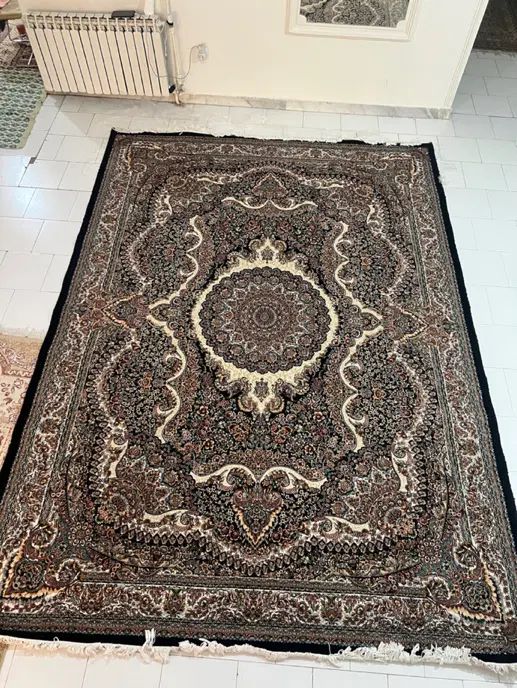 یه جفت فرش ماشینی ۹ متری رنگ سرمه ای ۱۵۰۰ شونه|فرش|تهران, آشتیانی|دیوار