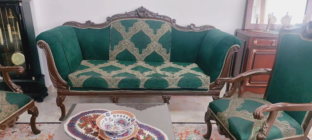 مبل ۷نفره با میزناهارخوری ۶نفره مدل چپندر|مبلمان خانگی و میز عسلی|فومن, |دیوار