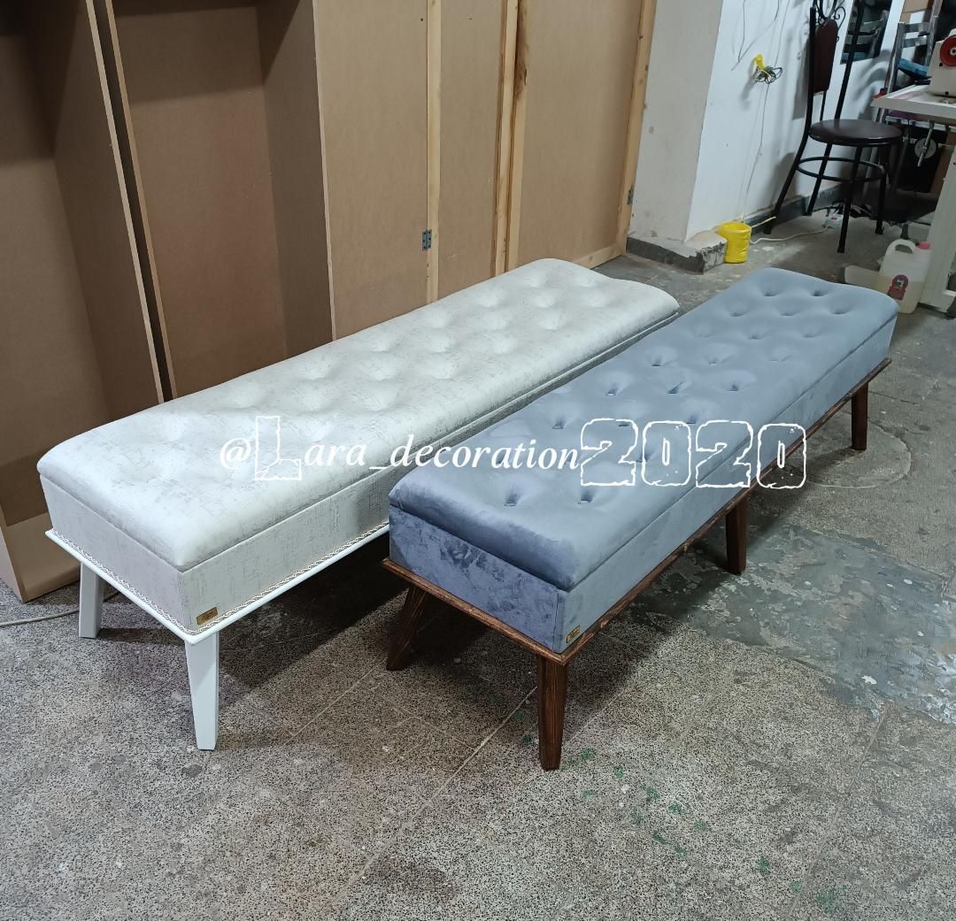 نیمکت پاف پایه چوبی کد 591|صندلی و نیمکت|تبریز, |دیوار