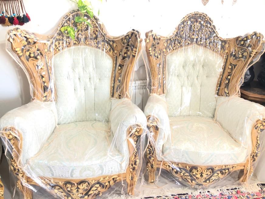 مبلمان سلطنتی منبت کاری هردو رو چوب روس|مبلمان خانگی و میز عسلی|شیراز, زرهی|دیوار