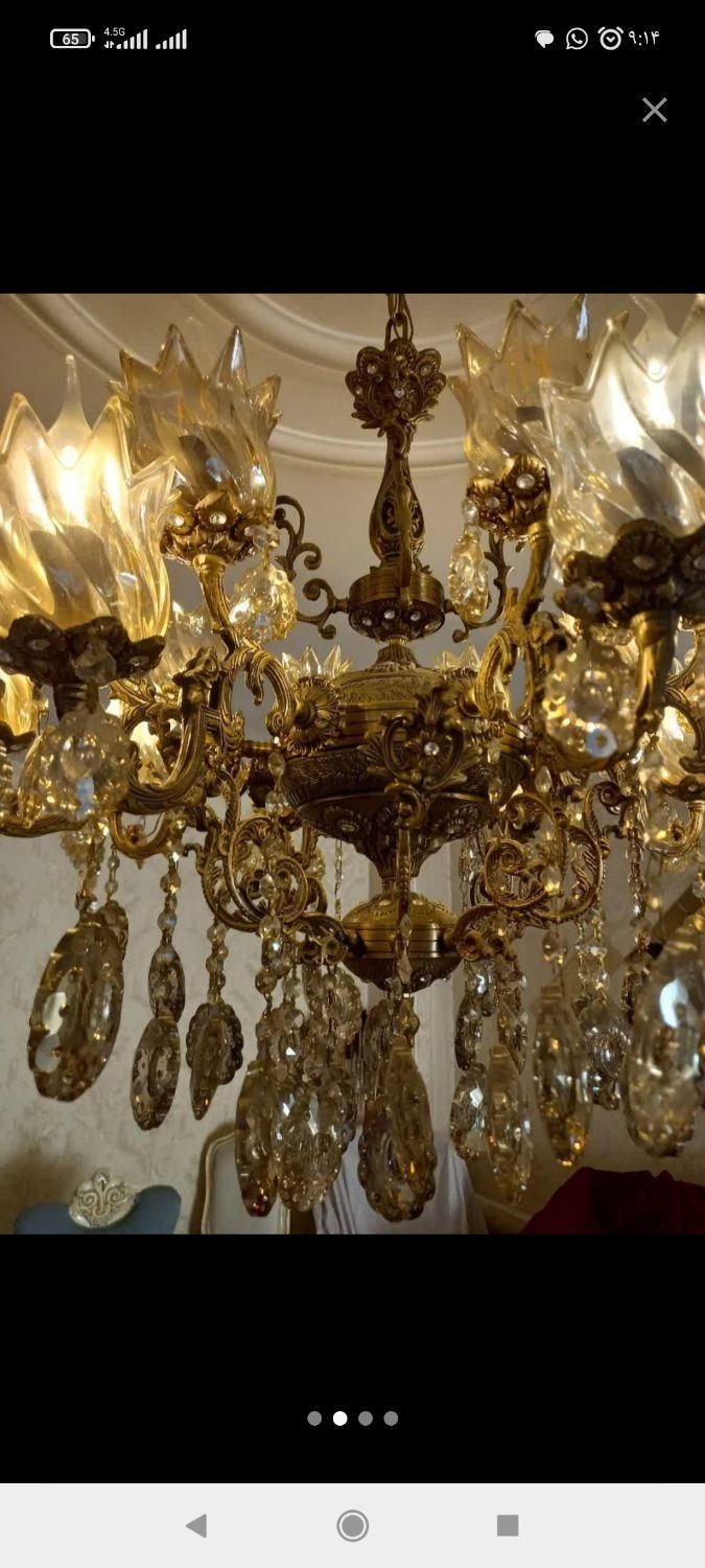 لوستر «برنج وبرنز اصل»|لوستر و چراغ آویز|شیراز, شهرک گلستان|دیوار